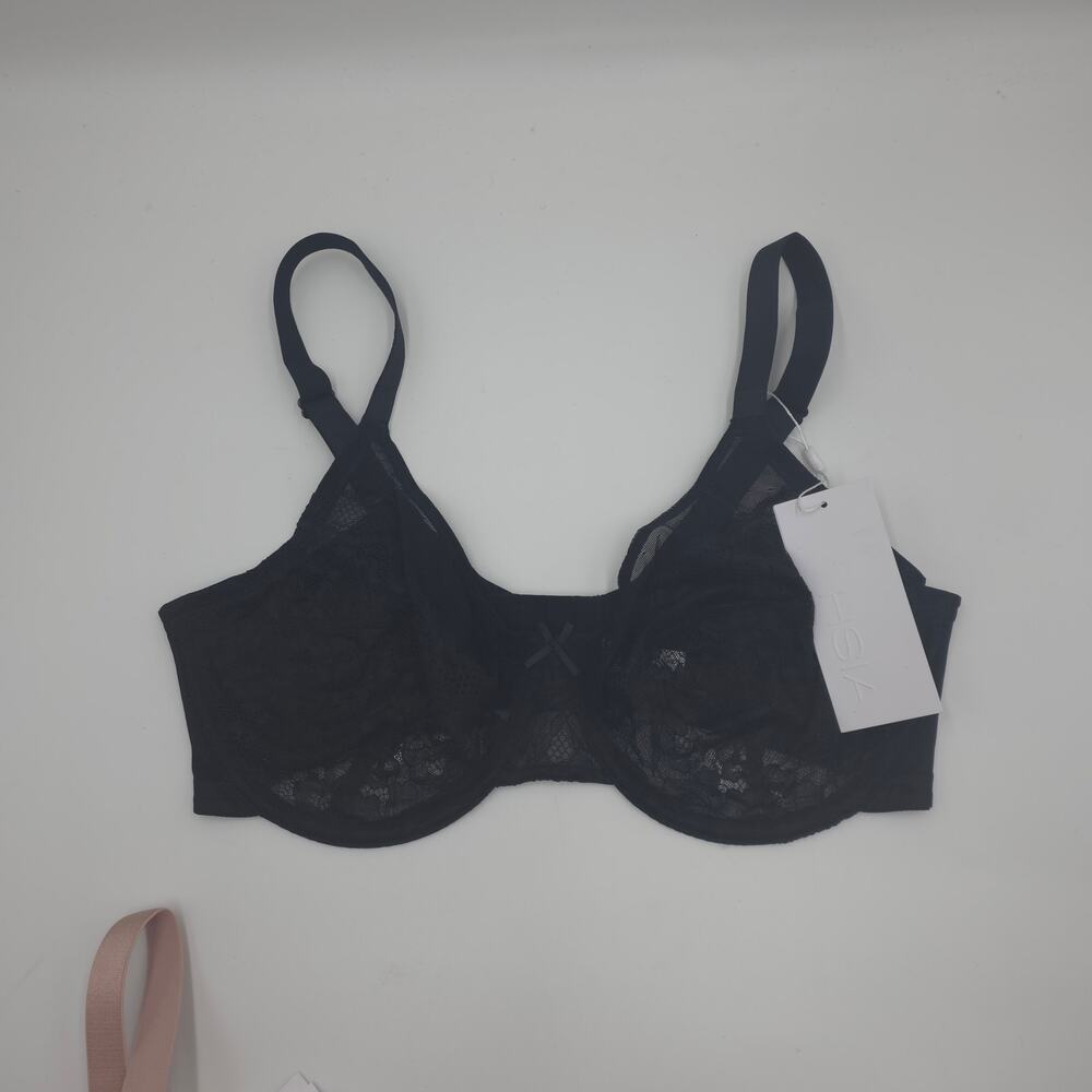 HSIA Bundle of Three Enchante Lace Underwire Bra in Black Cream Dusty Pink 36DD - Picture 2 of 9